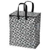 KNALLA Bag, black/white, 40x25x47 cm/47 l