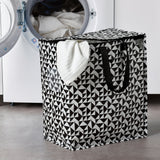 KNALLA Bag, black/white, 40x25x47 cm/47 l