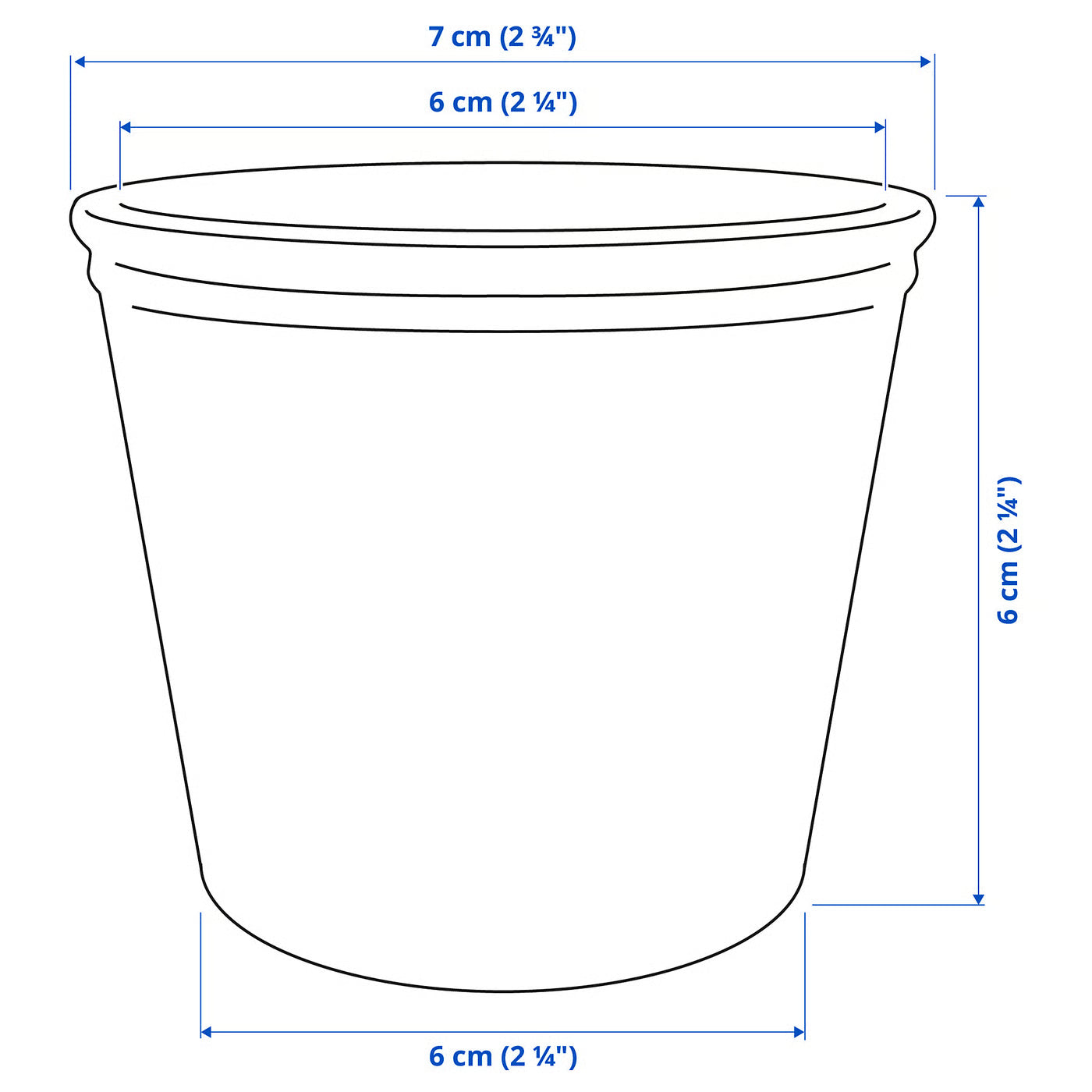 KÖRSBÄRSBJÖRK Plant pot, light grey-beige, 6 cm