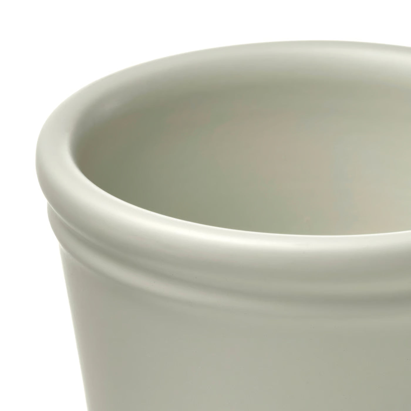 KÖRSBÄRSBJÖRK Plant pot, light grey-beige, 6 cm