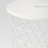 KVISTBRO Storage table, white, 44 cm