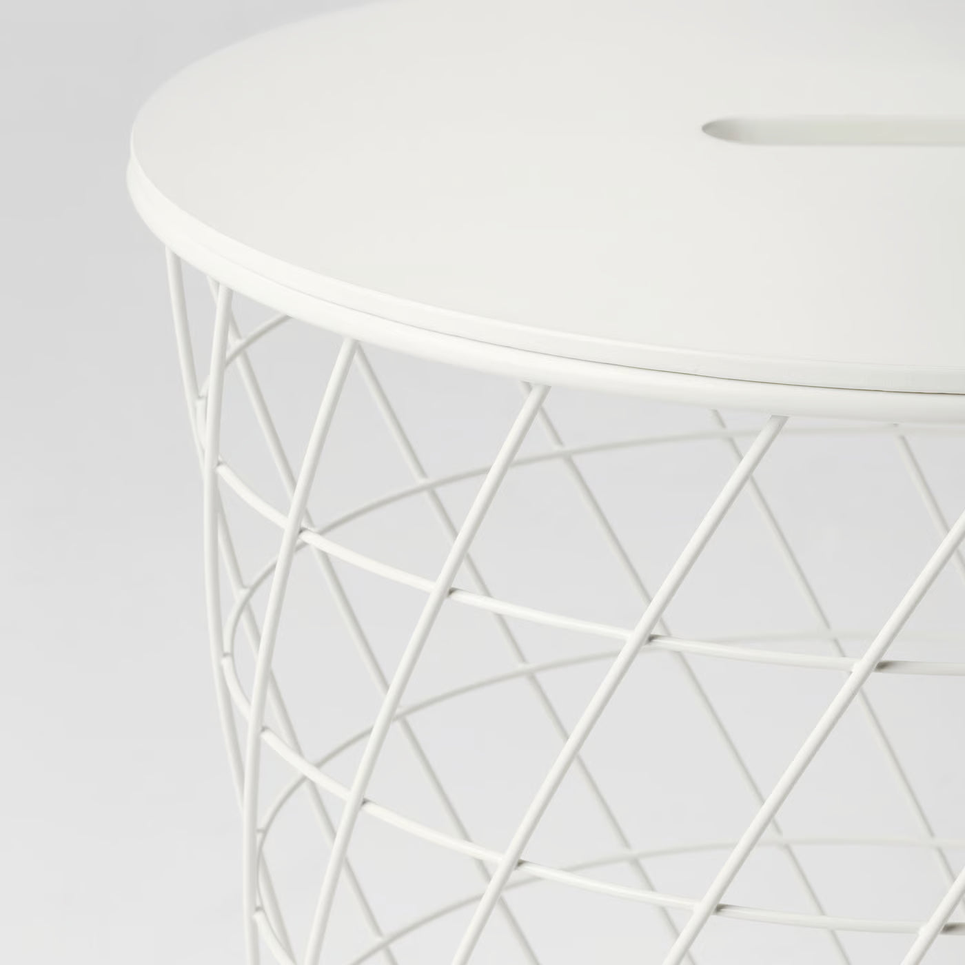 KVISTBRO Storage table, white, 44 cm