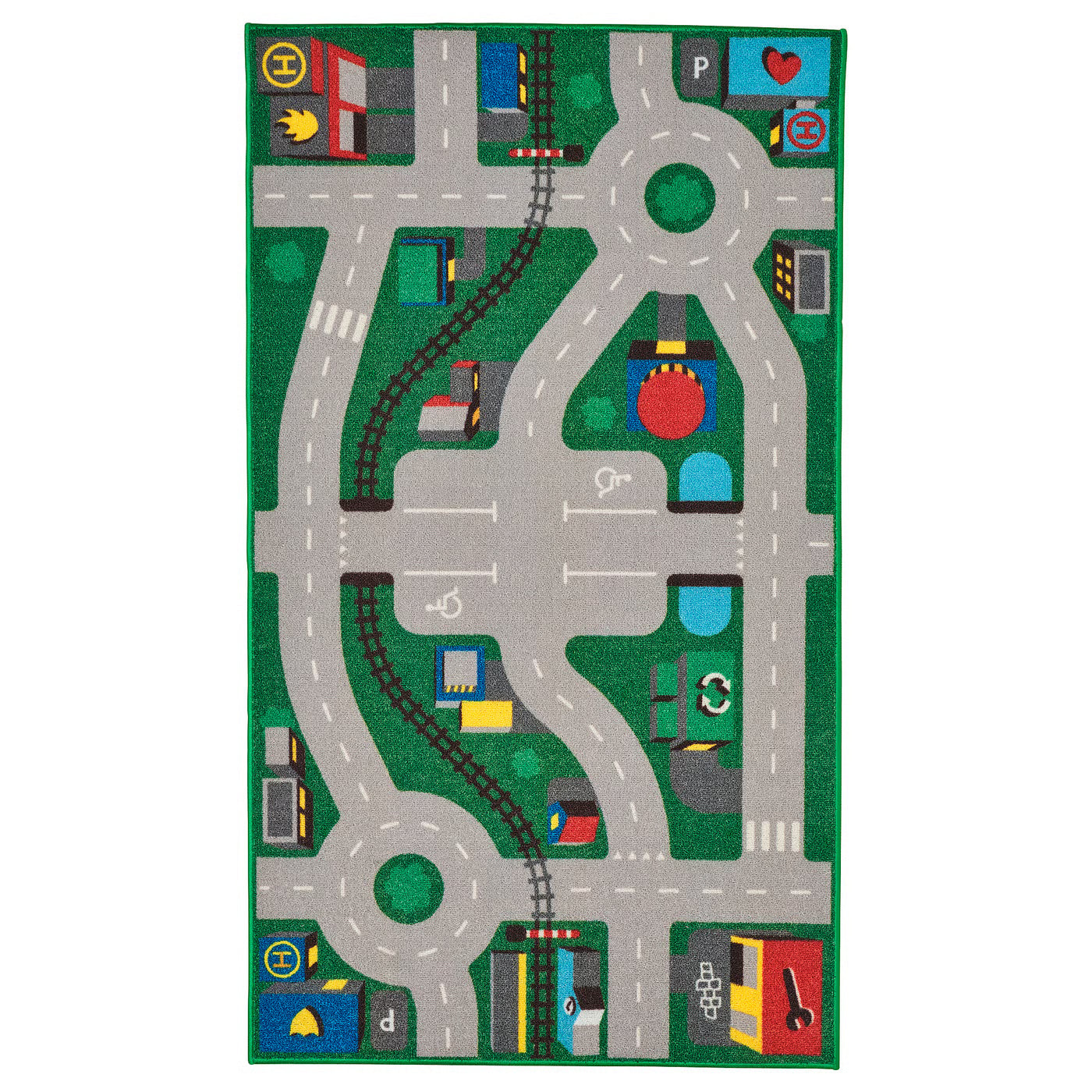 LILLABO Rug, green, 75x133 cm