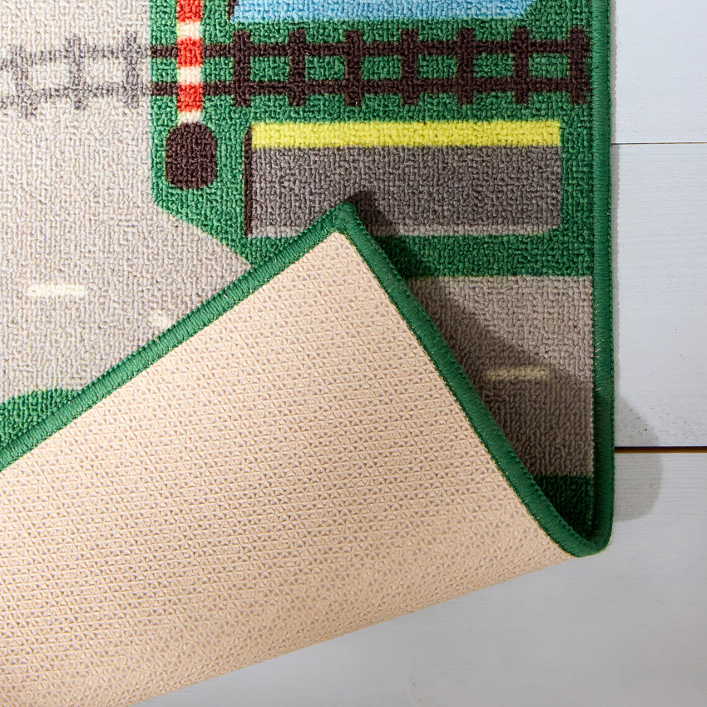 LILLABO Rug, green, 75x133 cm