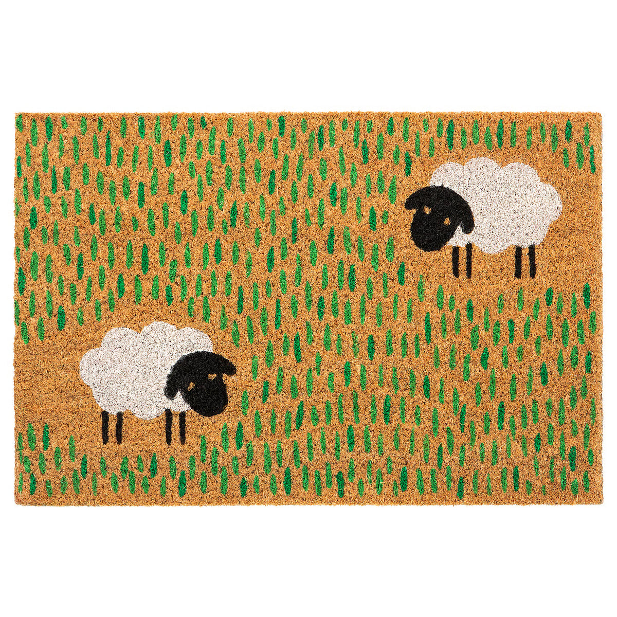 LÖGE Door mat, multicolour/animal pattern, 40x60 cm