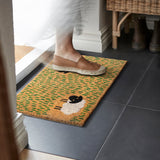LÖGE Door mat, multicolour/animal pattern, 40x60 cm