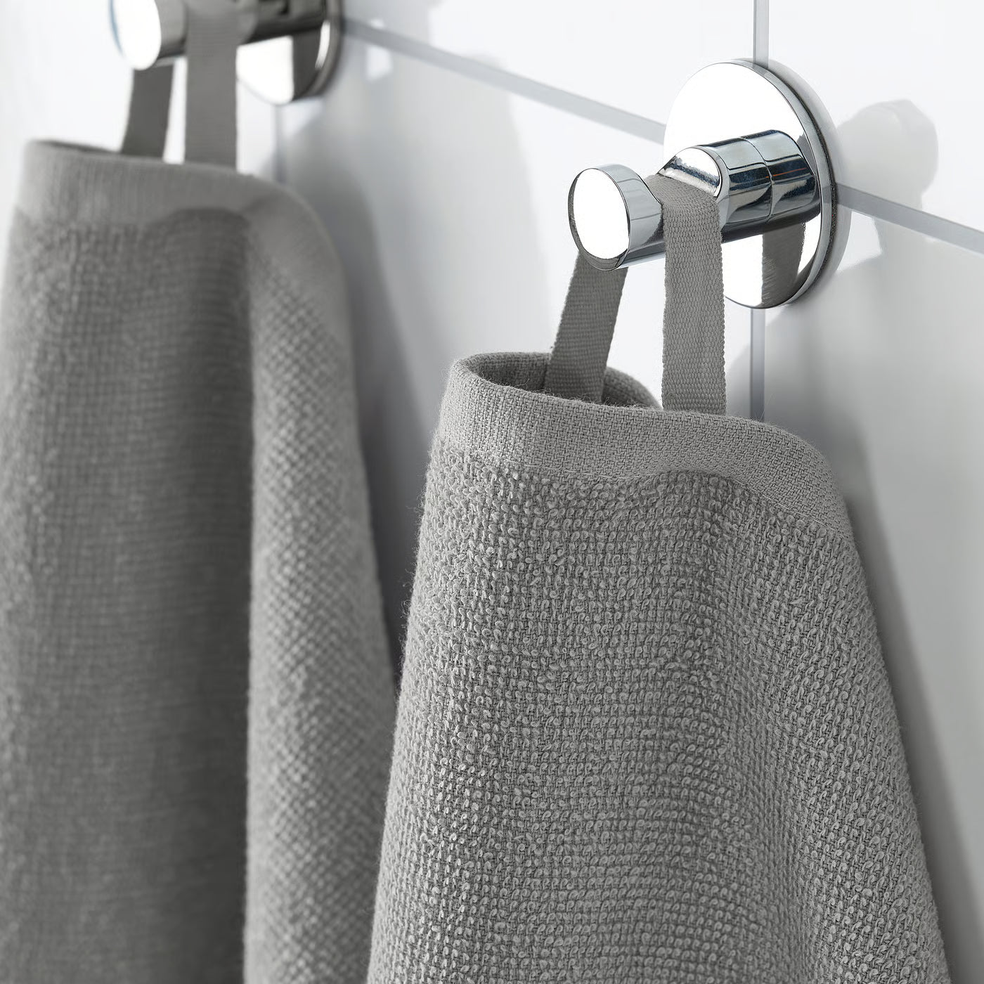 LUDDVIAL Bath towel, grey, 55x120 cm