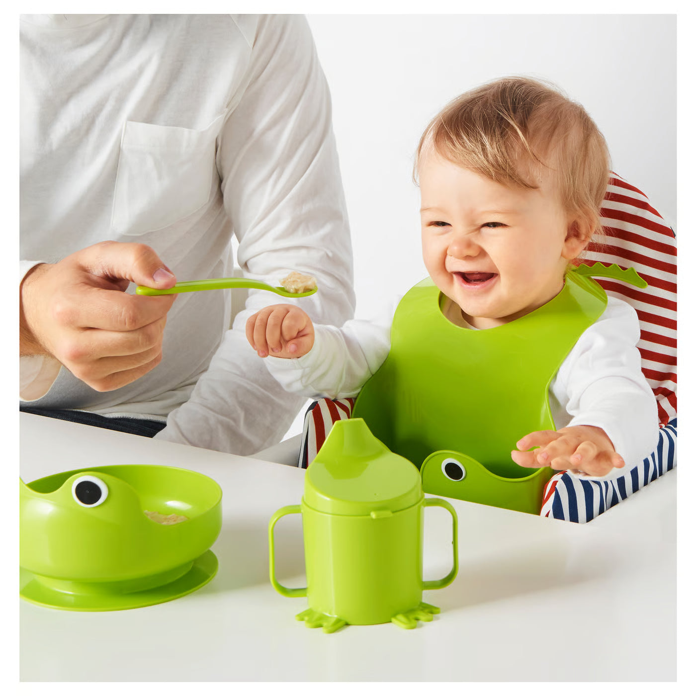 MATA 4-piece eating set, green