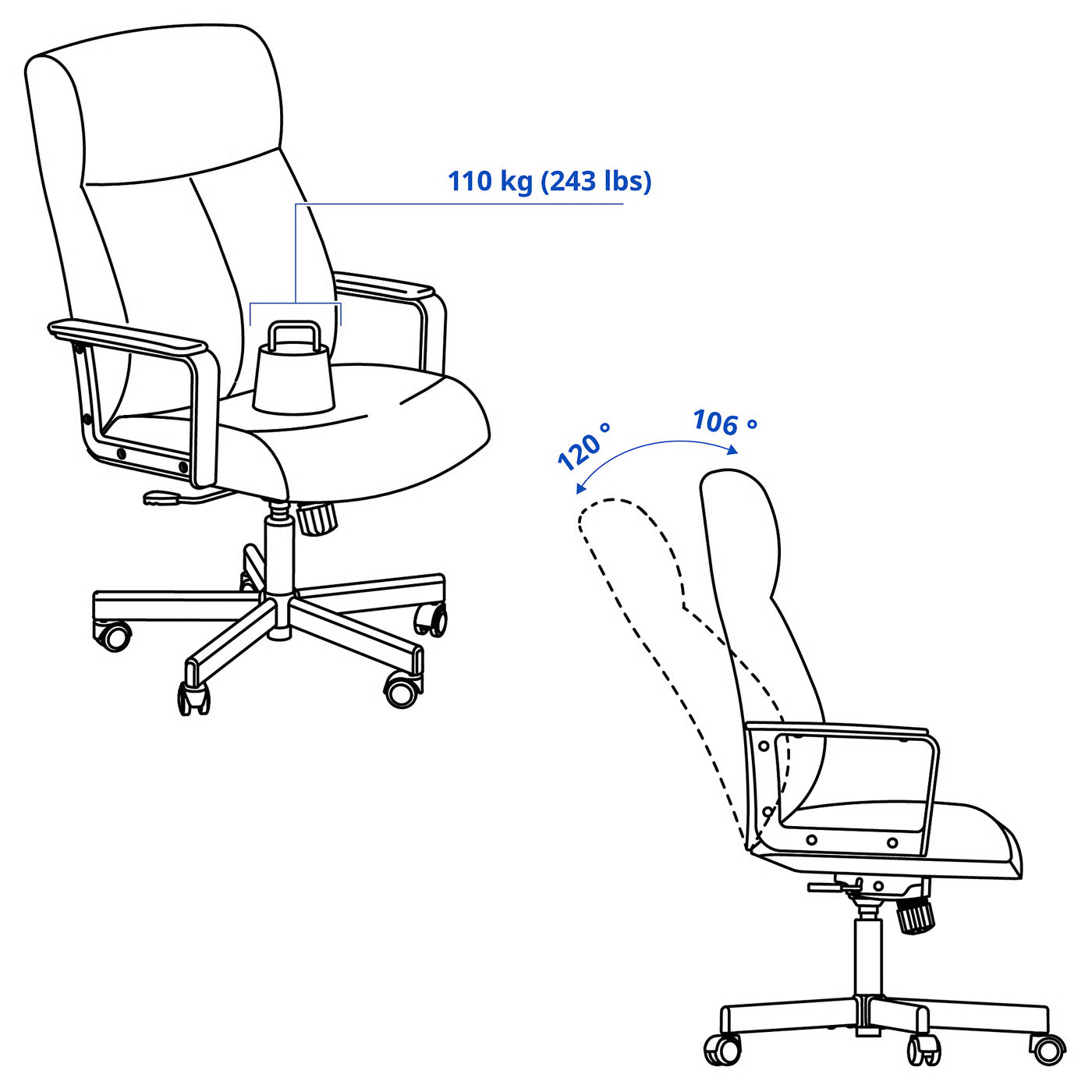 MILLBERGET Swivel chair, Murum beige
