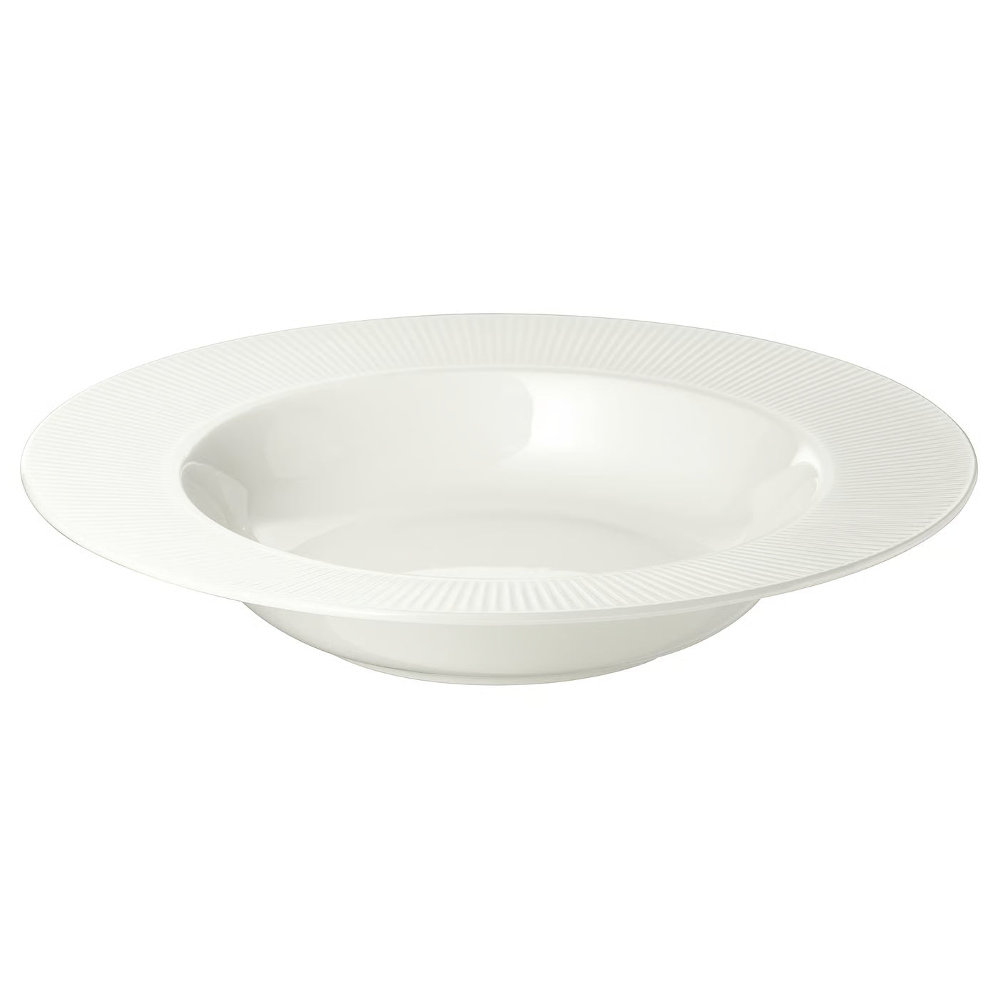 OFANTLIGT Deep plate, white, 24 cm