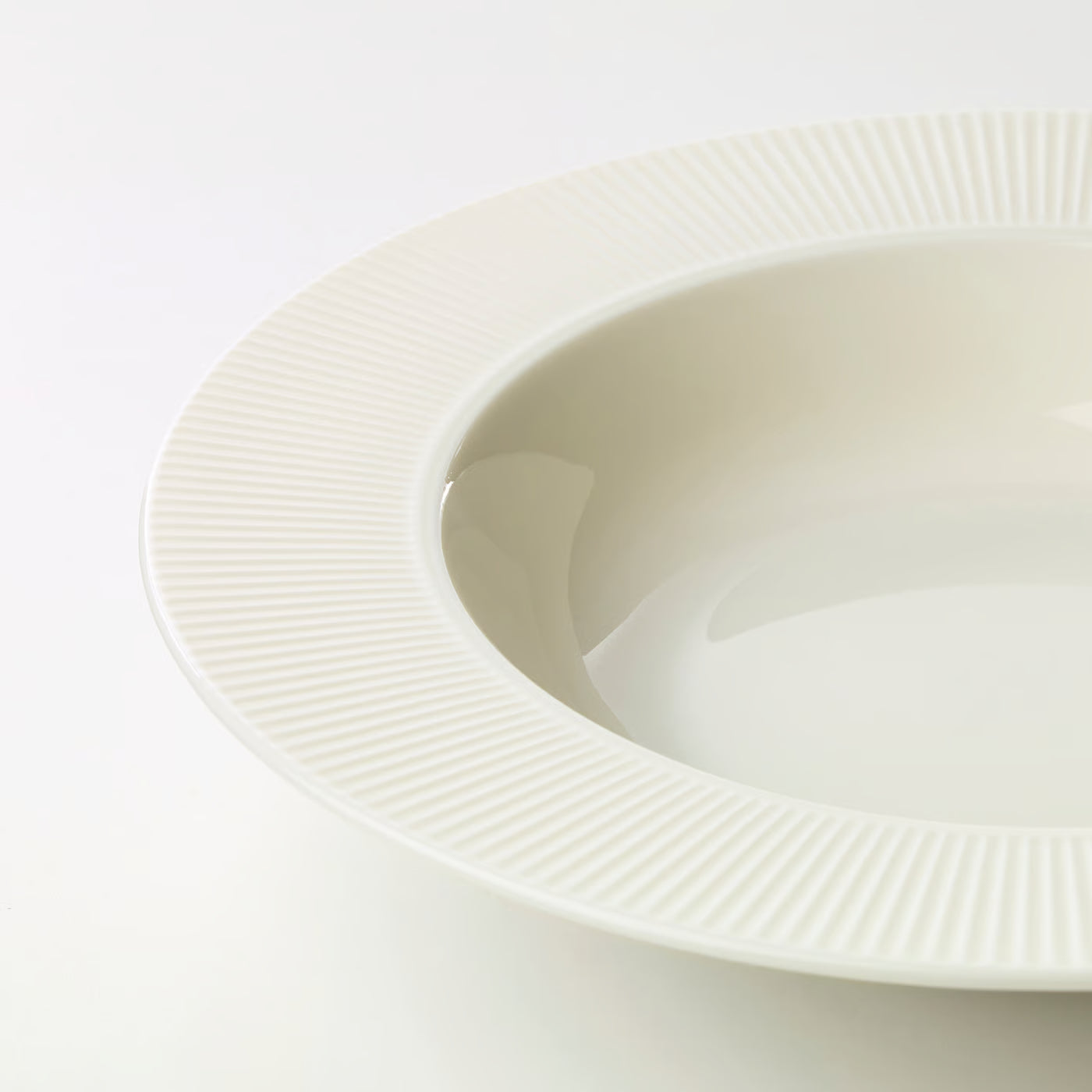 OFANTLIGT Deep plate, white, 24 cm