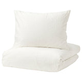 OFELIA VASS Duvet cover and 2 pillowcases, white, 240x220/50x80 cm