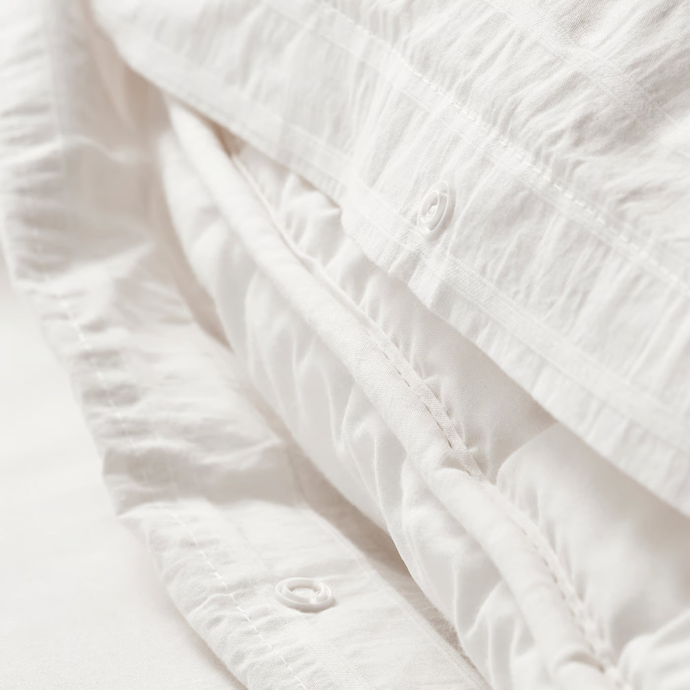 OFELIA VASS Duvet cover and 2 pillowcases, white, 240x220/50x80 cm