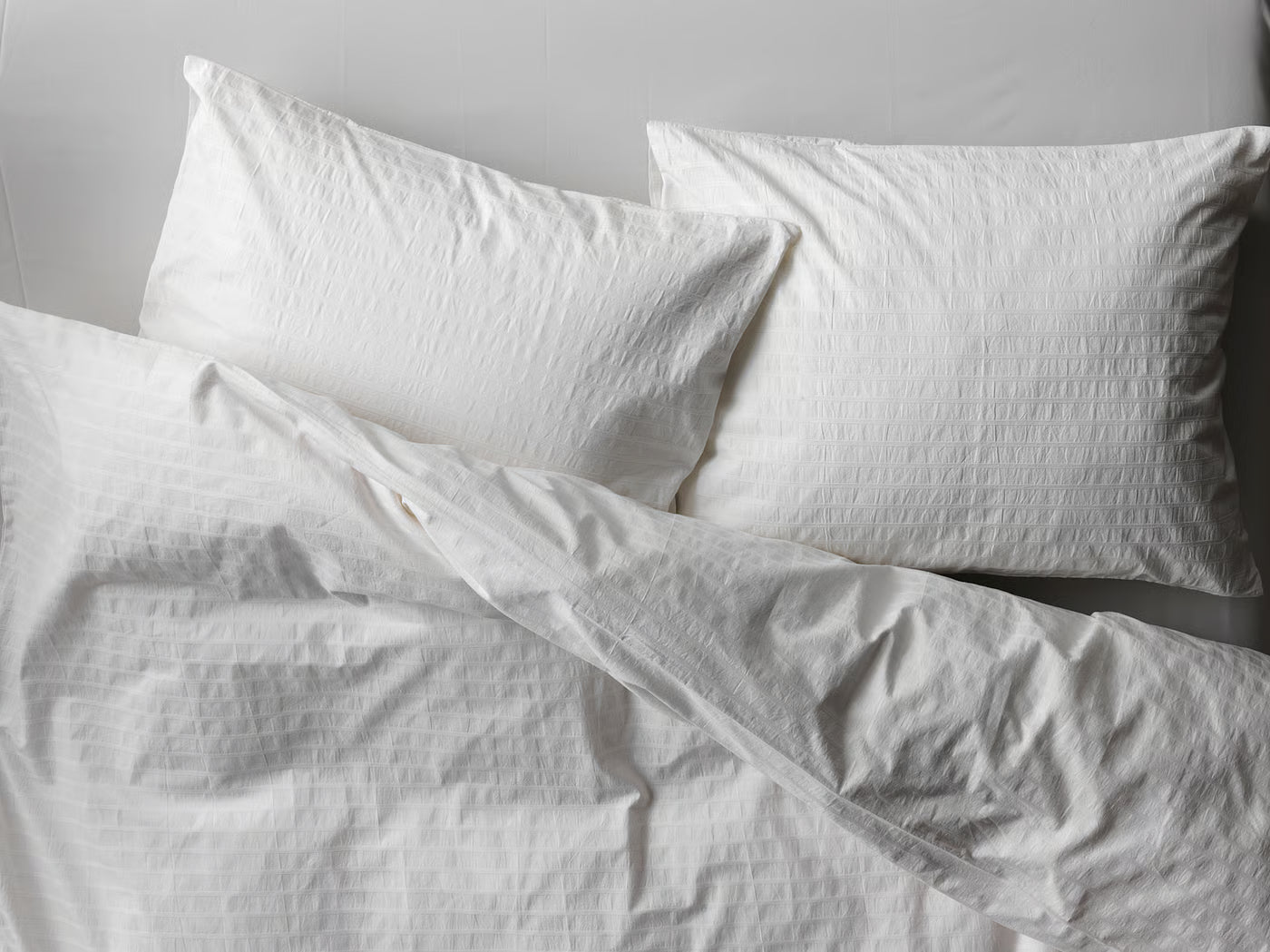 OFELIA VASS Duvet cover and 2 pillowcases, white, 240x220/50x80 cm