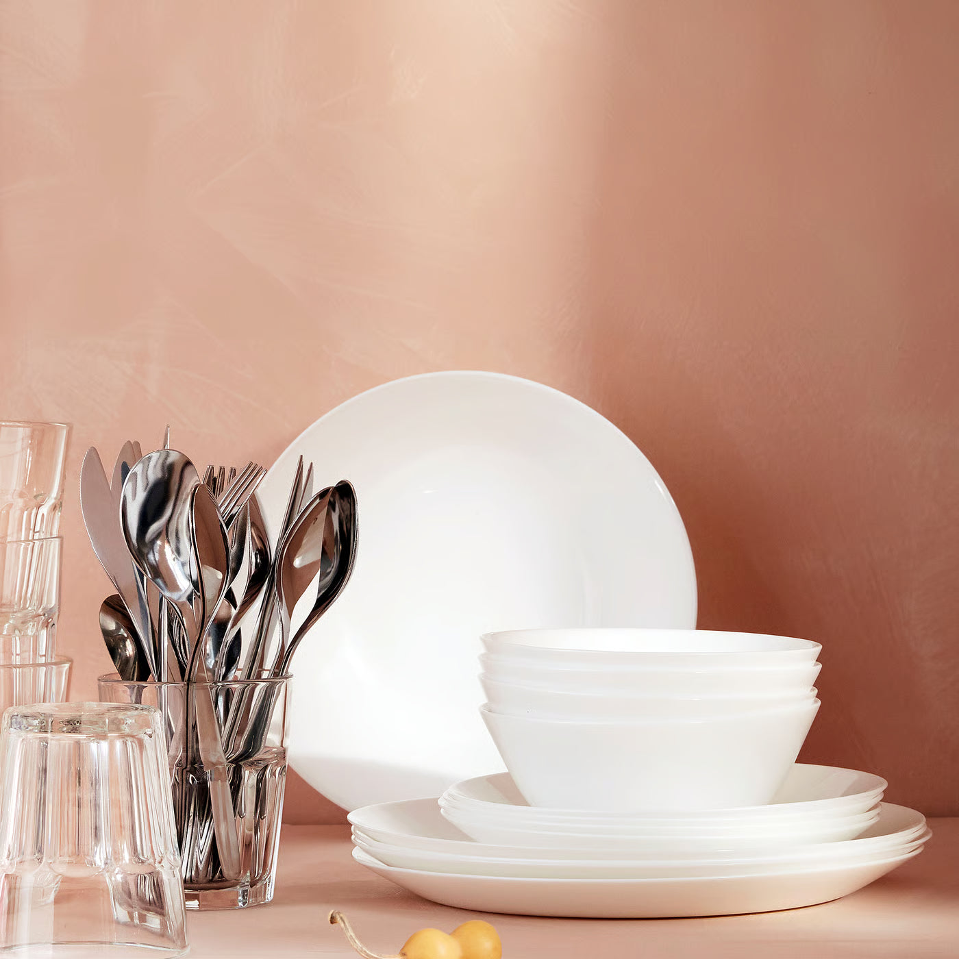 OFTAST Side plate, white, 19 cm