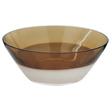 OMMJÄNGE Bowl, brown/glass, 15 cm
