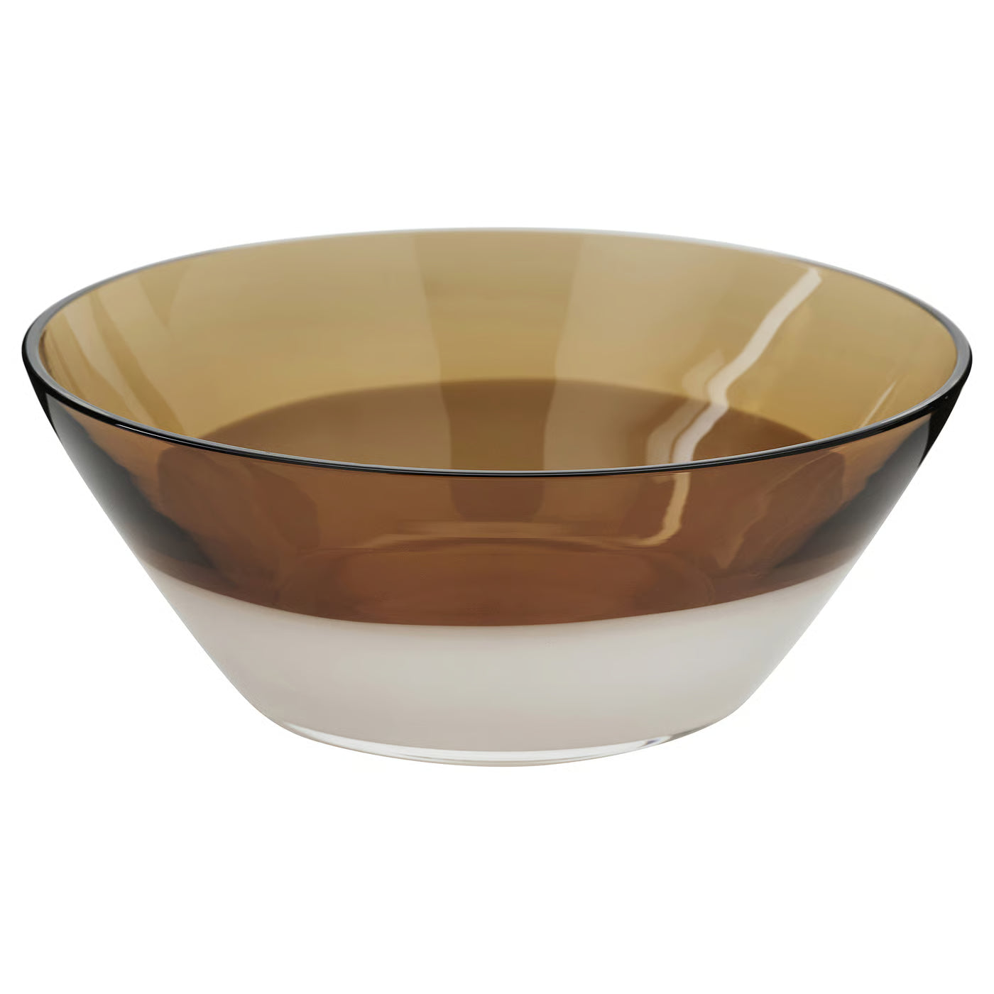 OMMJÄNGE Bowl, brown/glass, 15 cm
