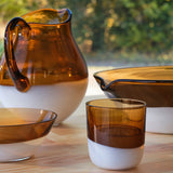 OMMJÄNGE Glass, brown, 28 cl