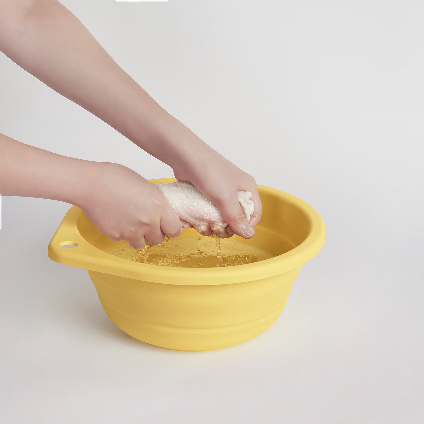 PEPPRIG Wash-tub, foldable/yellow, 27 cm