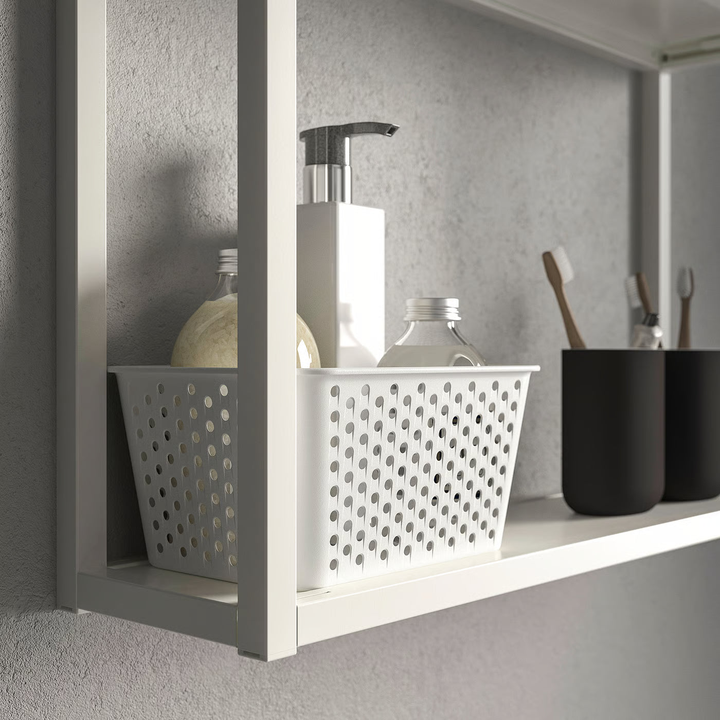 PLOGSVÄNG Storage basket, white, 15x20x10 cm