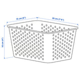 PLOGSVÄNG Storage basket, white, 15x20x10 cm