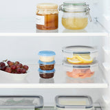 PRUTA Food container, transparent/blue, 70 ml