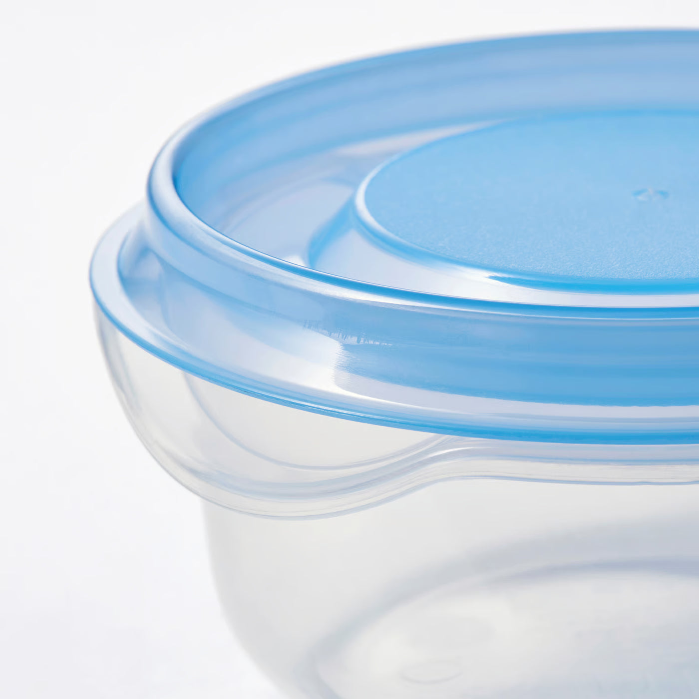 PRUTA Food container, transparent/blue, 70 ml