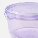 PRUTA Snack container with lid, lilac/green, 0.3 l