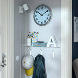 PUGG Wall clock, stainless steel/turquoise, 32 cm
