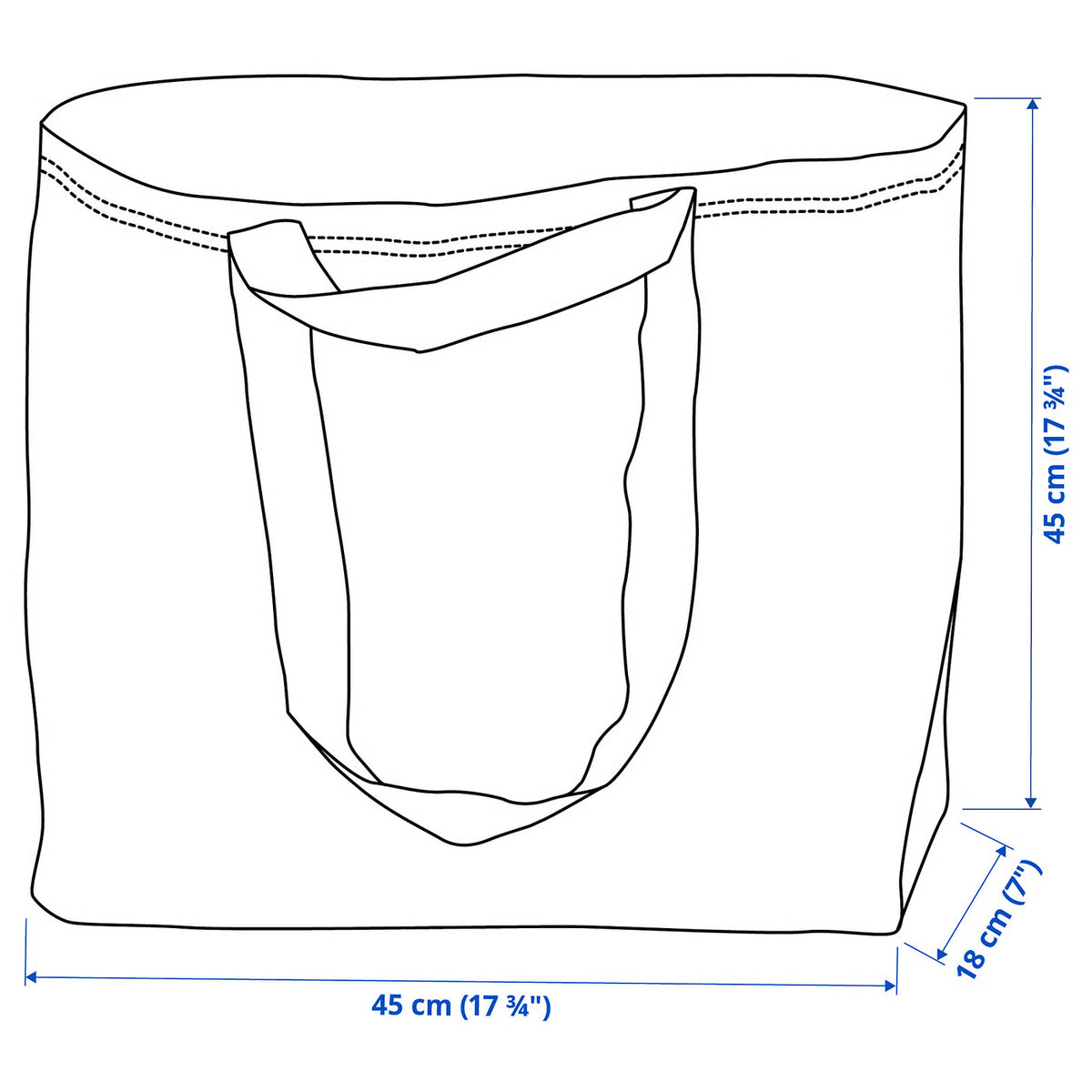 ROMELSÖN Carrier bag, medium, whale pattern, 45x18x45 cmx36 l