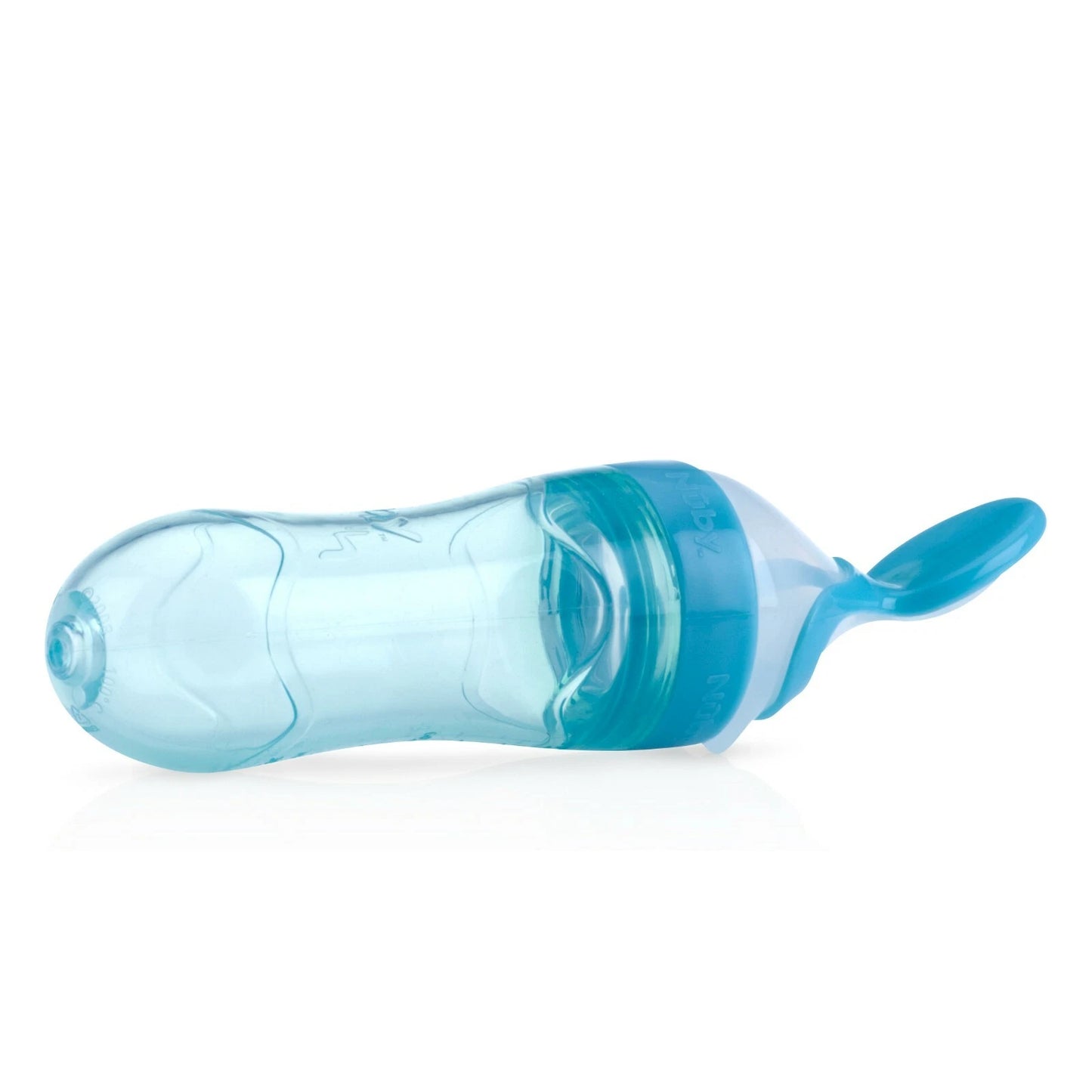 Nuby EZ Squeeze Weaning Self Feeder Baby Spoon, Blue