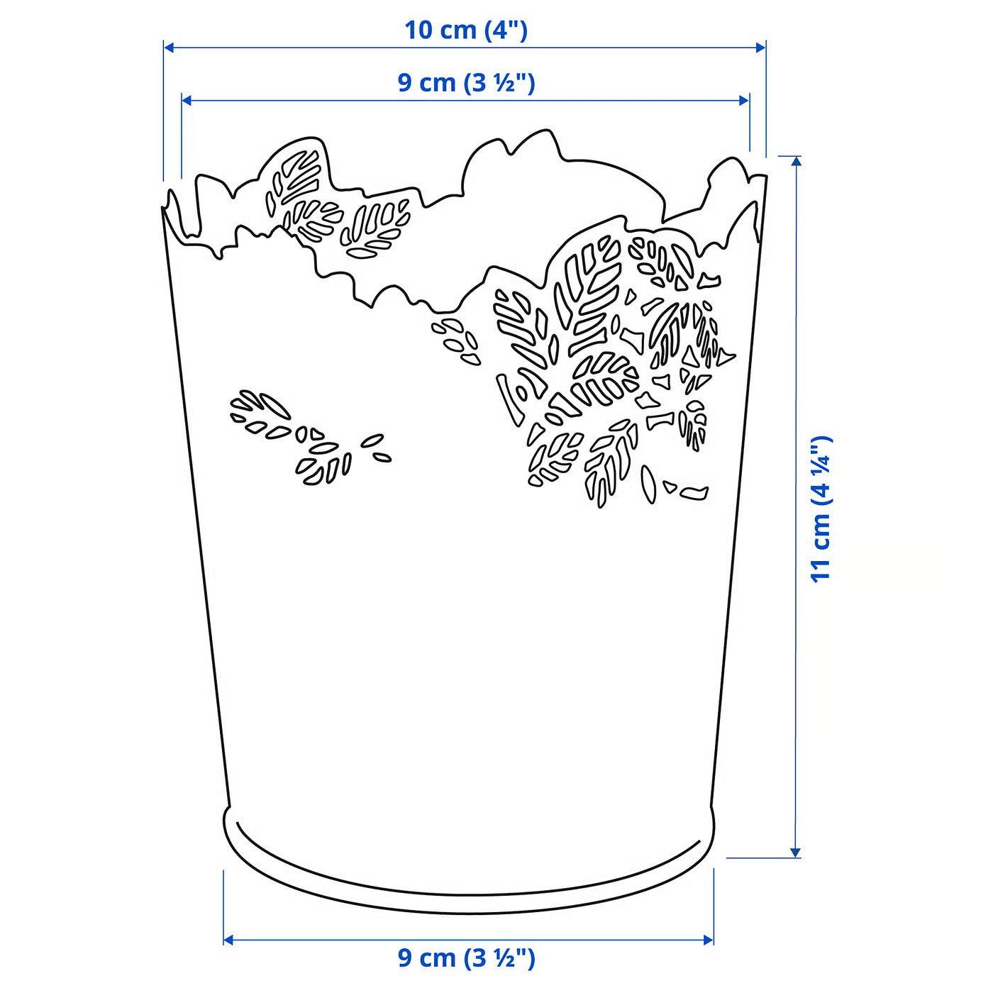 SAMVERKA Plant pot, white, 9 cm