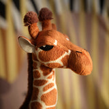 SANDLÖPARE Soft toy, giraffe calf/brown, 45 cm