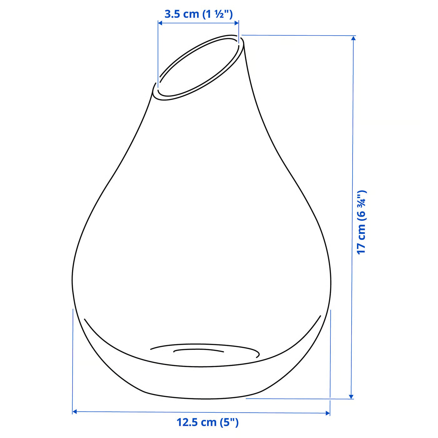 SANNOLIK Vase, pink, 17 cm