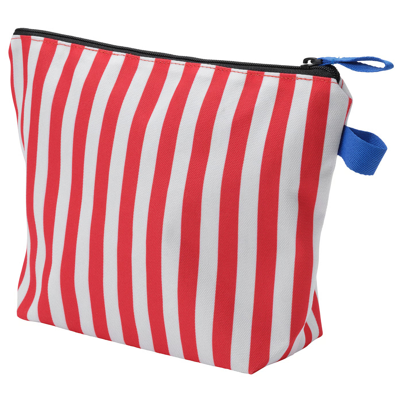 SKOGSSALLAT Toiletry bag, red/white/striped
