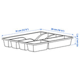 SMÄCKER Cutlery tray, bright green, 31x26 cm