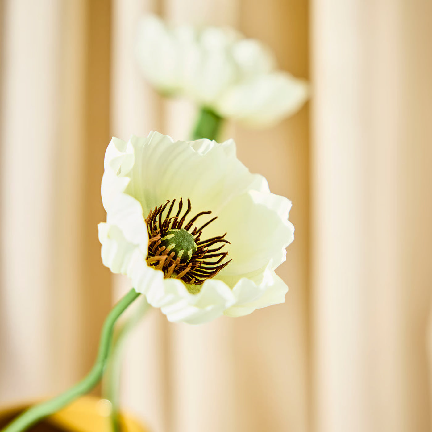 SMYCKA Artificial flower, in/outdoor Poppy/white, 51 cm