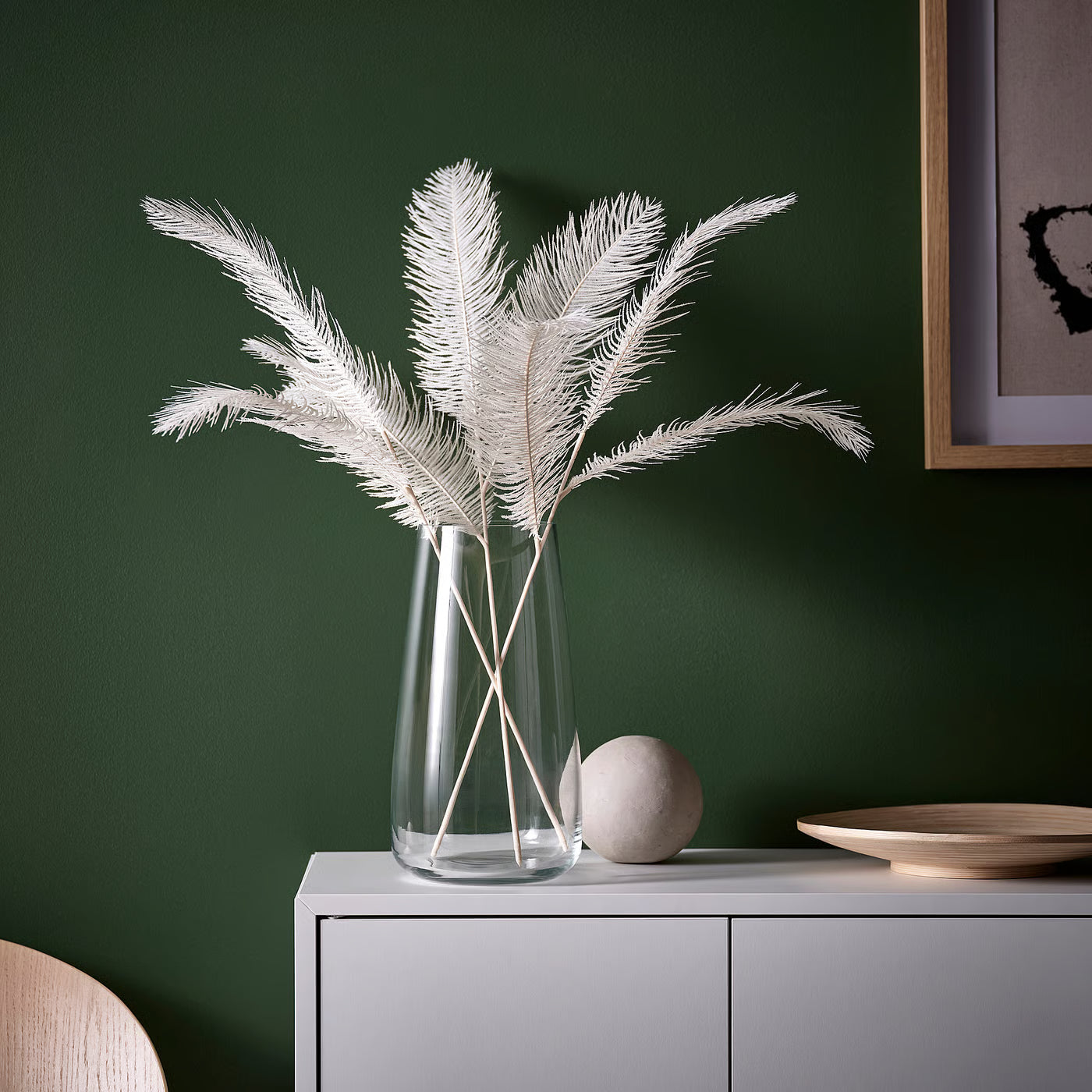 SMYCKA Artificial spray, in/outdoor/beige, 65 cm