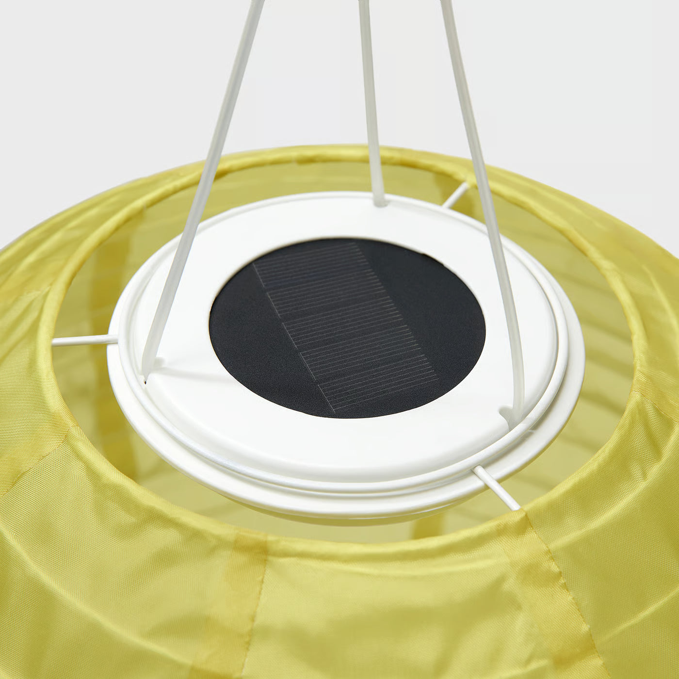 SOLVINDEN LED solar-powered pendant lamp, outdoor globe/yellow, 30 cm