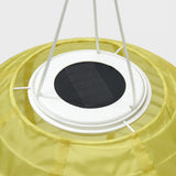 SOLVINDEN LED solar-powered pendant lamp, outdoor globe/yellow, 30 cm