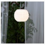 SOLVINDEN Pendant lamp, solar-powered white, 22 cm