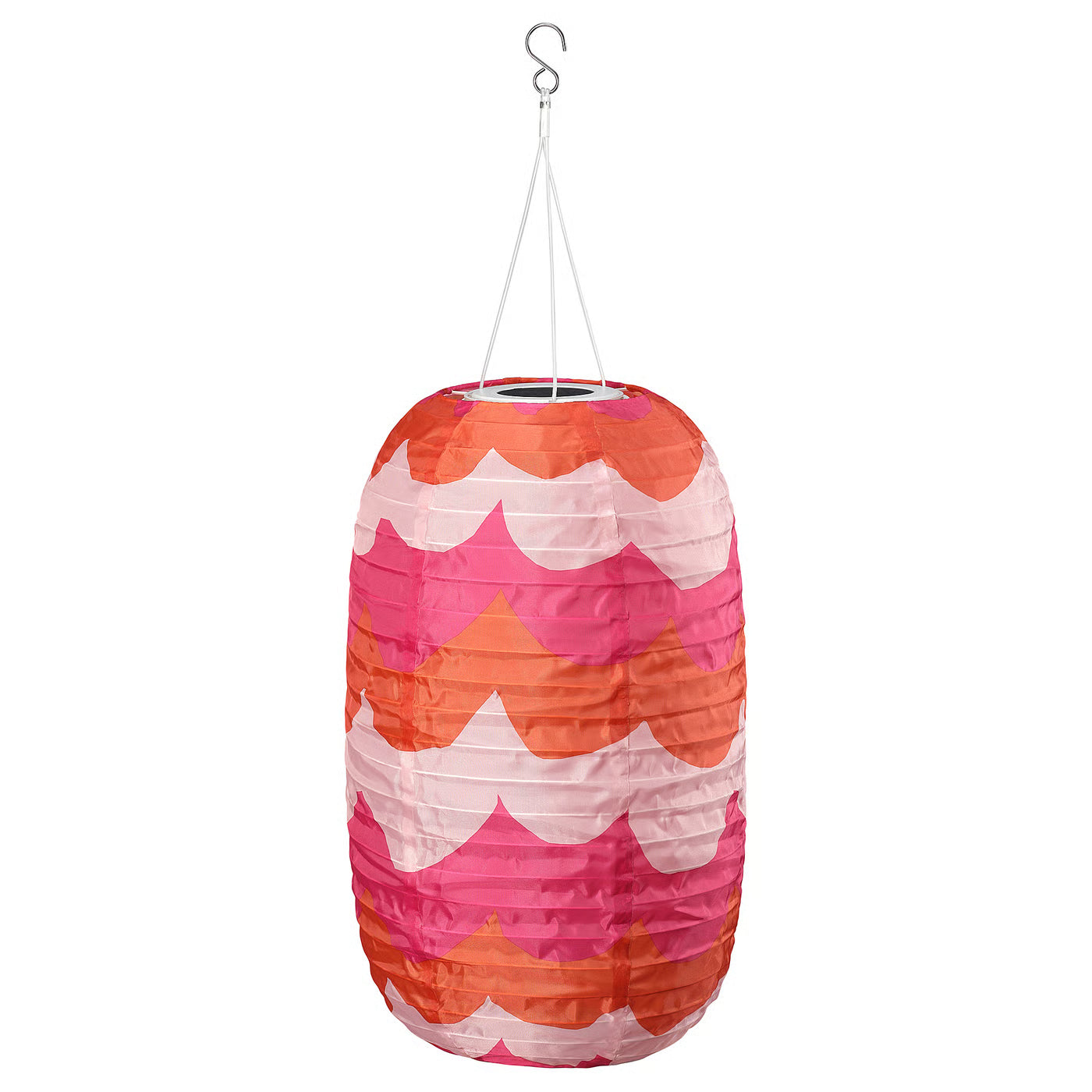 SOLVINDEN Pendant lamp, wave shaped solar-powered/mixed colours, 43 cm