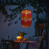 SOLVINDEN Pendant lamp, wave shaped solar-powered/mixed colours, 43 cm