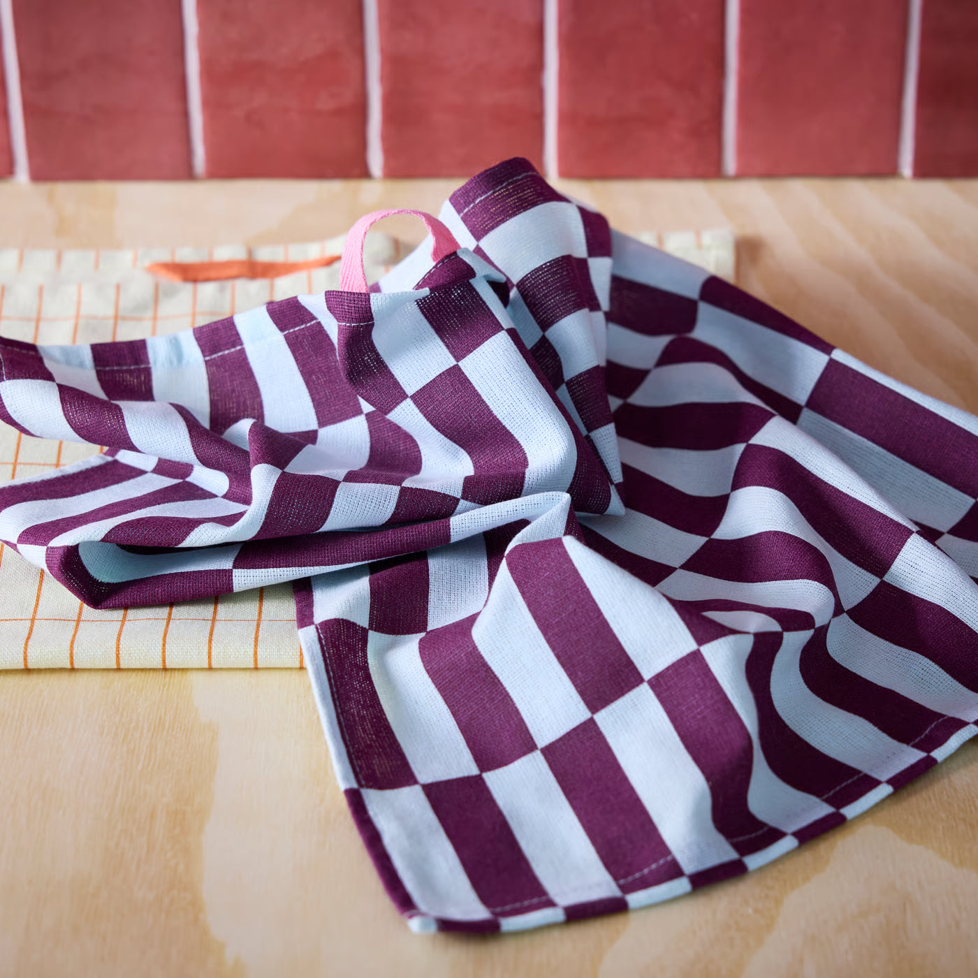 SPJUTLILJA Tea towel, multicolour/patterned, 35x50 cm