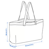 SPJUTSÖ Carrier bag, blue patterned, 18x45x28 cm/22 l