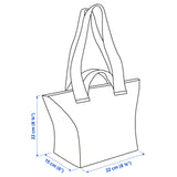 SPJUTSÖ Carrier bag, blue patterned, 22x22x15 cm/7 l