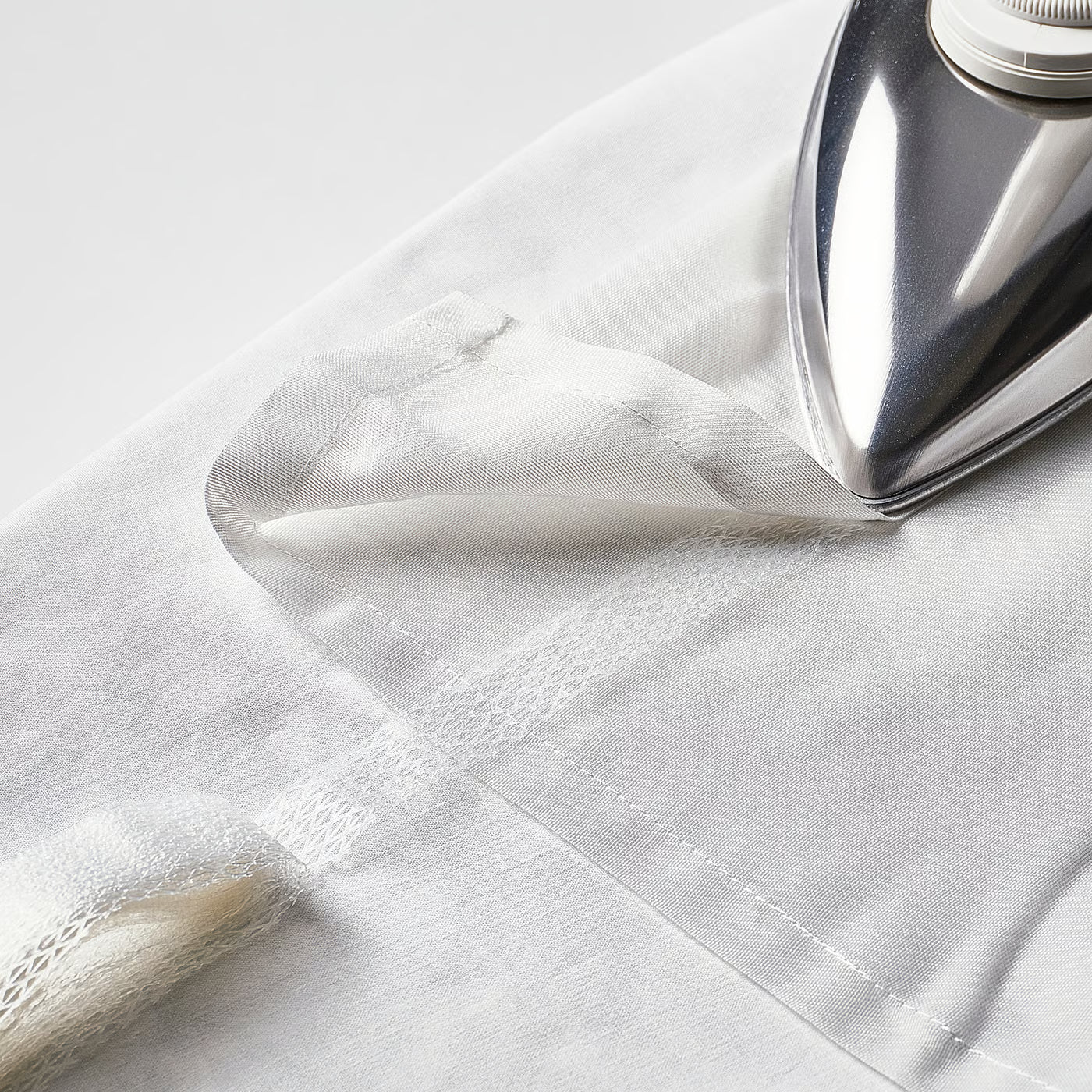 STENFRÖ Sheer curtains, 1 pair, white/with heading tape, 145x250 cm