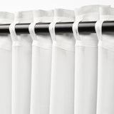 STENFRÖ Sheer curtains, 1 pair, white/with heading tape, 145x250 cm