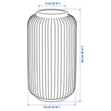 STILREN Vase, white, 22 cm