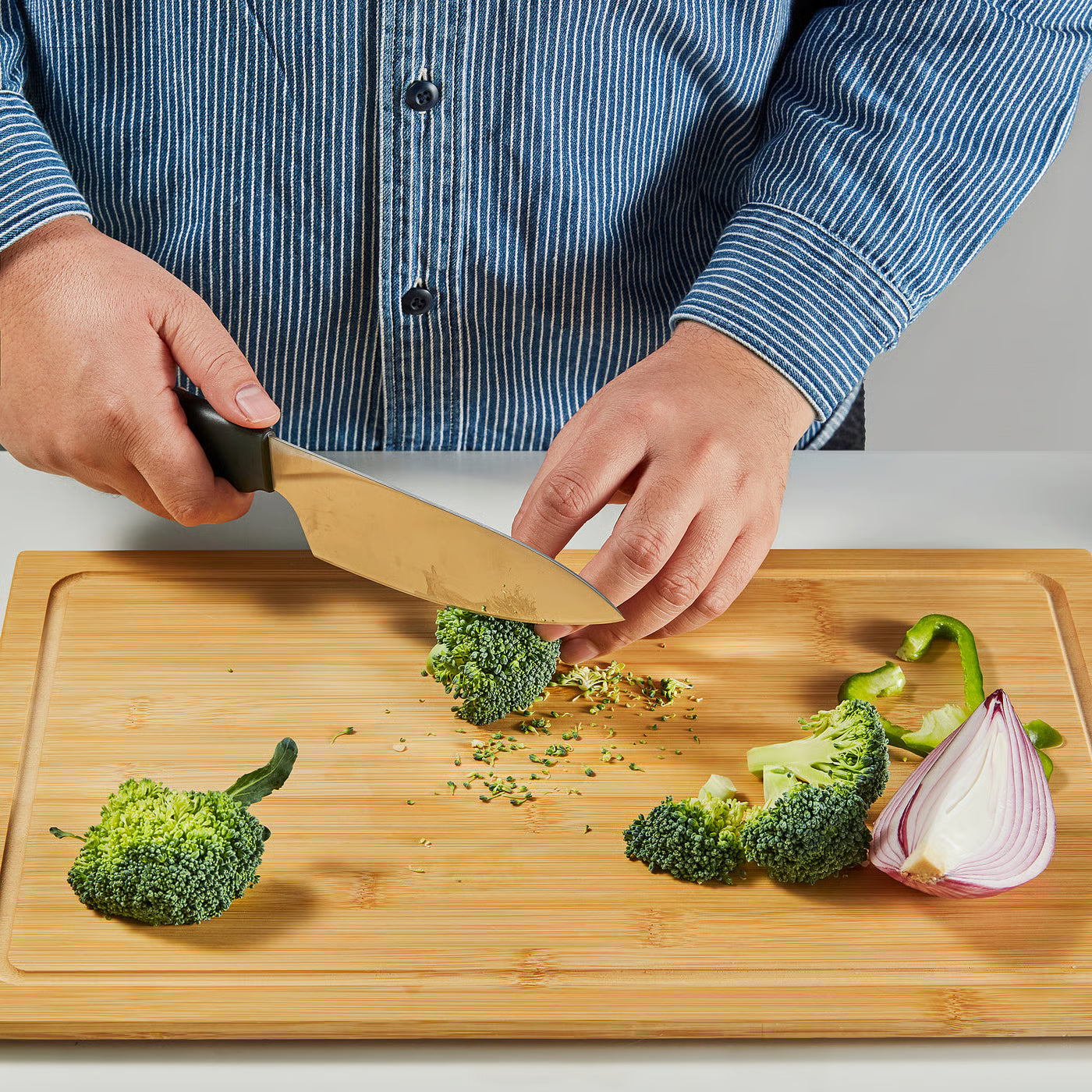 STJÄRNSTÖR Cook's knife, stainless steel/dark grey, 16 cm